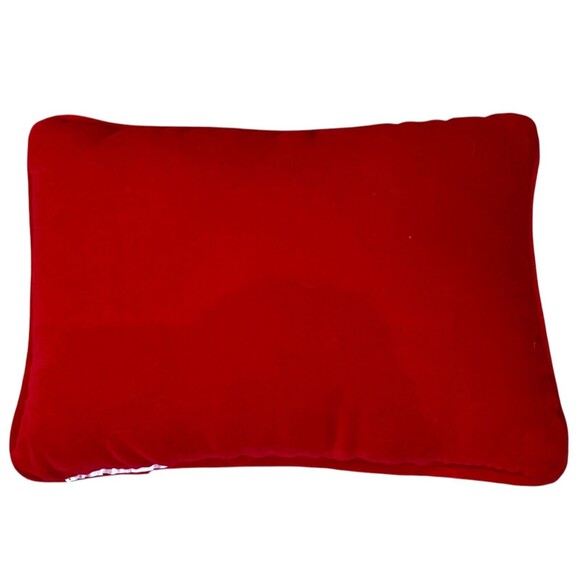 Set of 3 Needlepoint Christmas-Themed Holiday Mini Pillows 6" x 9" x 3" EUC - Picture 8 of 8